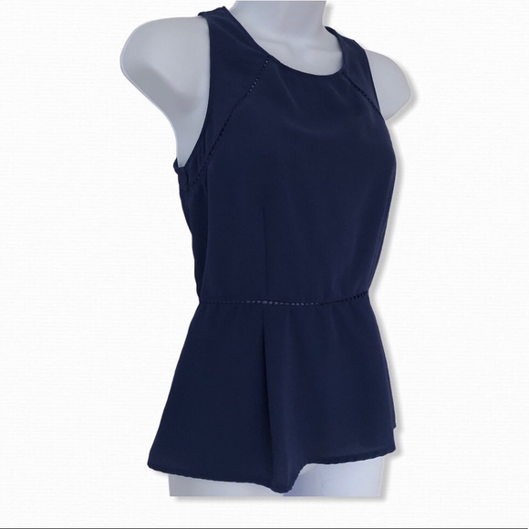 ⭐️ 2 for $30 ⭐️ Dynamite Blue Peplum Blouse - Picture 1 of 3